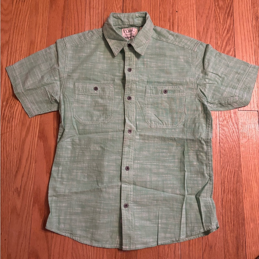 Boys PD&C Fox Mint Green Button Down Shirt - Size L (12)